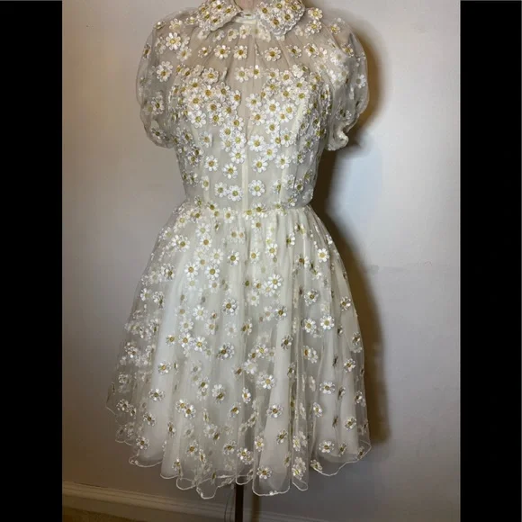 Teuta Matoshi Cream Daisy Dress - Picture 3 of 16